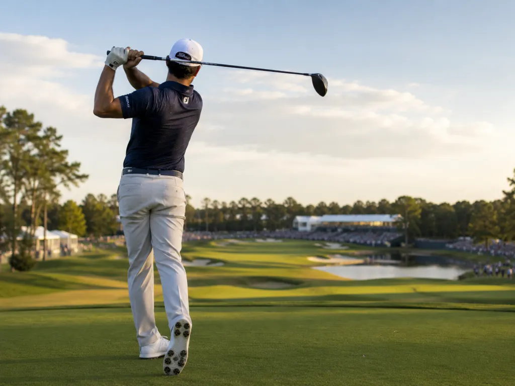 Pantalla de reserva de tee time en One Club: selección de salida, hora y jugadores.